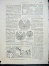 Listing image for Original Old Vintage Print Aeronautical Map Aviation Transport French 1933