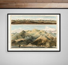 Listing image for Principal Mountains of Scotland Comparative 1832 Map Fine Art Print Poster