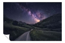 Listing image for Dark Blue Night Sky Path to the Stars Artistic Poster Wall Art Home Decor