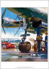 Listing image for London Heathrow Airport A1 Art Print – Pan AM TWA 1950s – 84 x 59 cm Poster