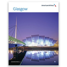 Listing image for American Airlines Glasgow Scotland 28" x 22" Travel Poster Wall Art Print New