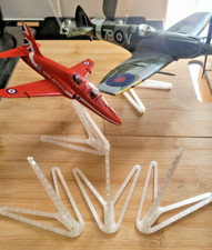 Listing image for 3 x Model aircraft display stand 1/72, 1/48, 1/144 Transparent PLA